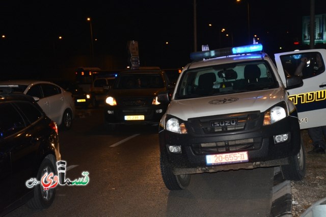 الشرطة: إصابة شرطي بجراح خطيرة في الناصرة بعد دهسه وهرب السيارة المشتبهة